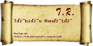 Tóbiás Renátó névjegykártya